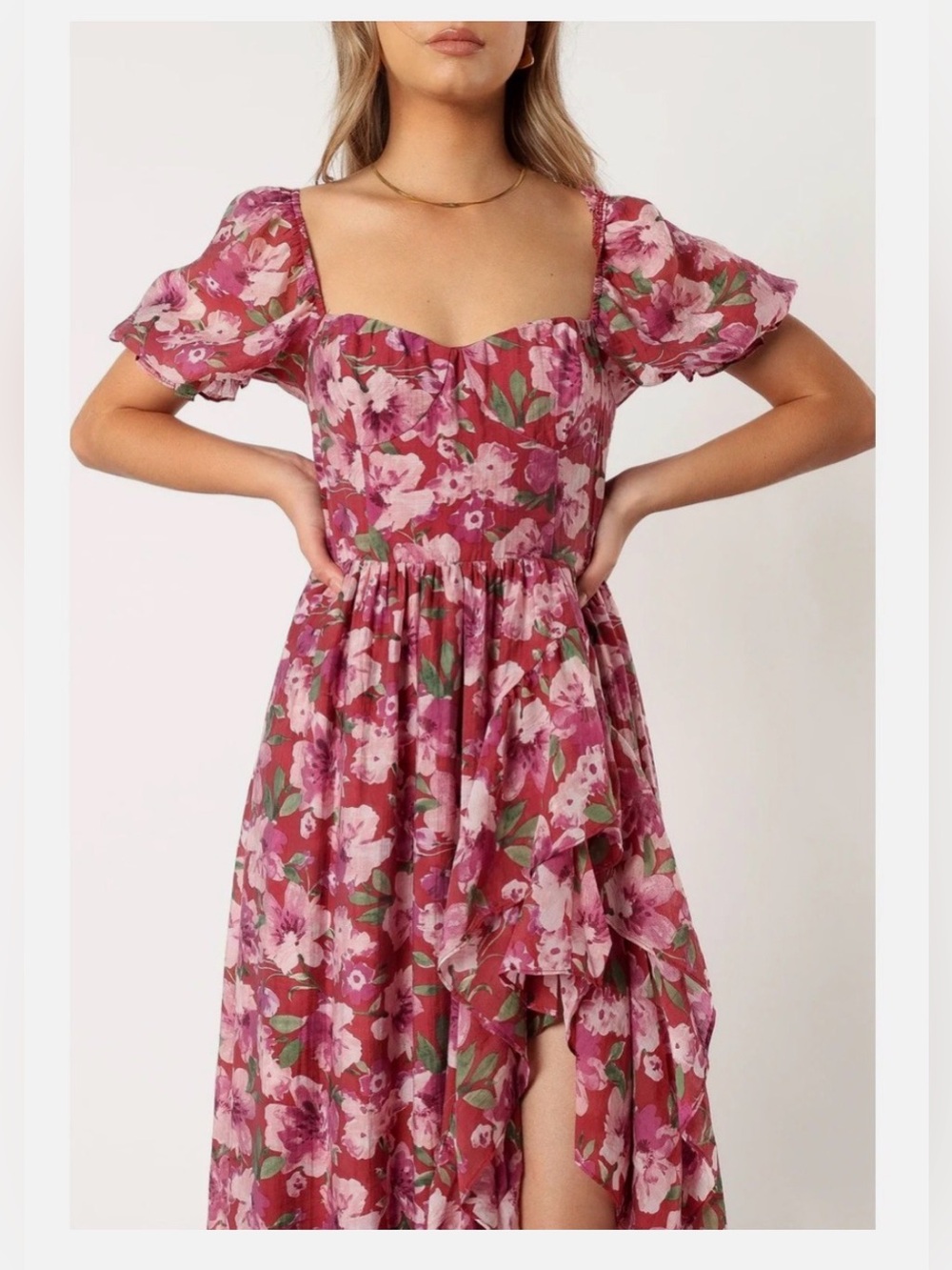 Storia NWT Berry Floral Dress